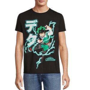 NWT MY HERO ACADEMIA DEKU IZUKU MIDORIYA SHOOT STYLE LIGHTING MEN'S TEE